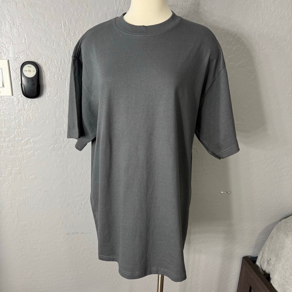 Shaka Wear Oversized Super Max Heavyweight TShirt, Grey, XL